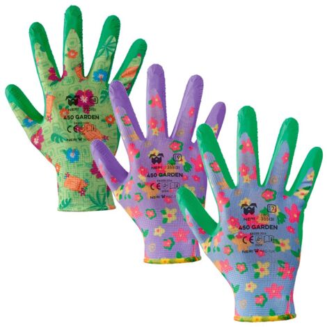 Guanti da lavaro Neri 450 Garden-Verde-7- Verde -