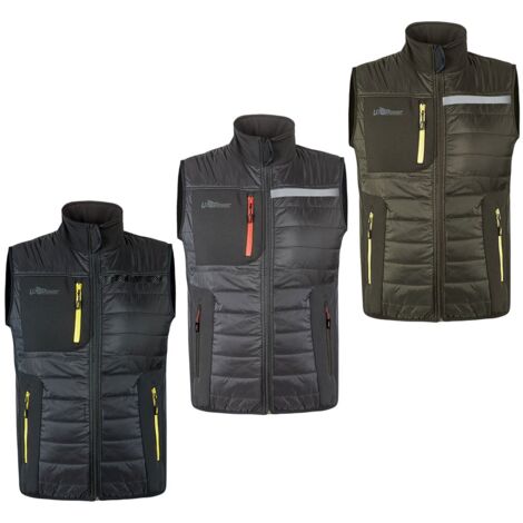 Gilet da lavoro U-Power Wall idrorepellente - S - Grigio/Verde