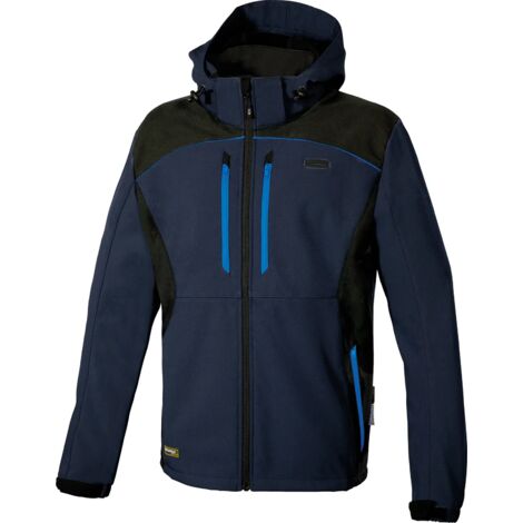 Giacca da lavoro softshell con zip e cappuccio KLARBO - Blu navy/Royal 2XL - FR (56) - EU (58)