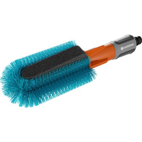 GARDENA Spazzola bike Cleansystem per la pulizia di biciclette, con spugna delicata per i raggi, flusso d'acqua regolabile (18848-20)