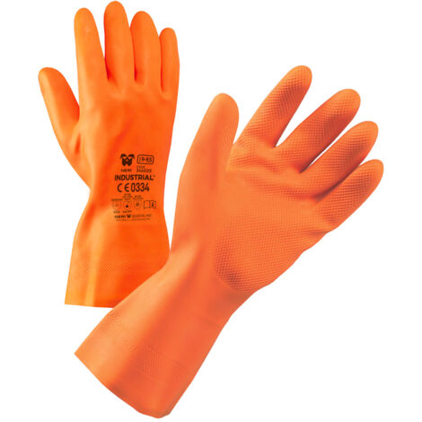 Guanti antinfortunistici in lattice Neri Industrial-8 - Arancione -