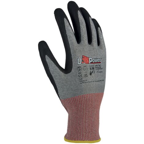 U-Power Mazurka Guanti Lavoro Nylon Spandex Antitaglio F Rosso 9/L