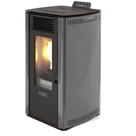 Stufa a pellet Fiorina 74 da 8,24 kW Grigia - QLIMA