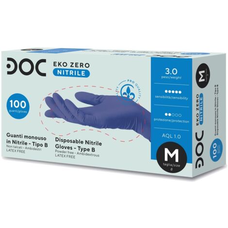 Guanti monouso in nitrile Gardening Eko Zero Ultra Light & Soft 100 -  - Blu