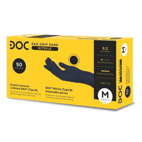 Guanti monouso in nitrile Gardening Eko Grip Dark -  - Nero
