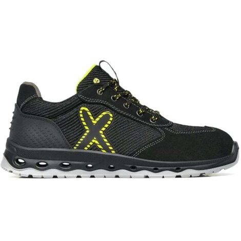 TSS Edge Scarpe Antinfortunistiche Unisex - Basse In Pelle S1P SRC - Nero/Nero - Taglia 40 EU - 4