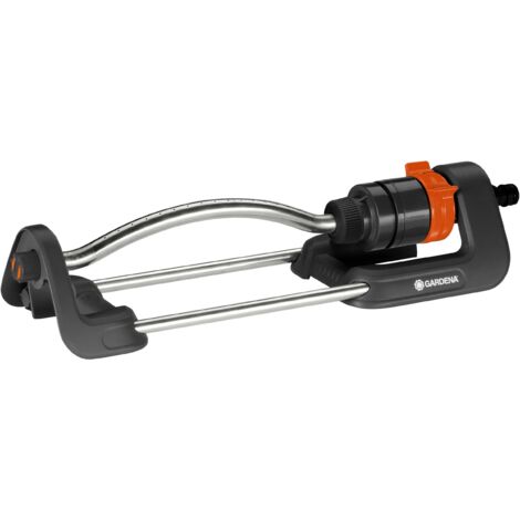 GARDENA Irrigatore oscillante da giardino: per l'irrigazione di prati di 90-220 m², gittata 7-17 m, larghezza del getto max 13 m Aqua S (18700-20)