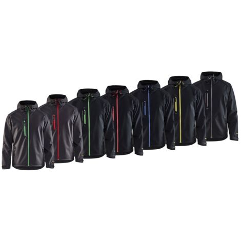 Giacca in softshell da lavoro Blaklader 4949 impermeabile - S - Nero/Verde