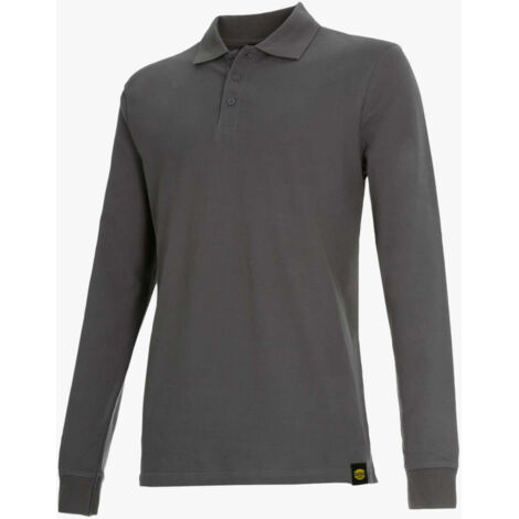 Polo da lavoro a maniche lunghe Diadora Utility ATLANTIS II - S - Grigio (1/4)