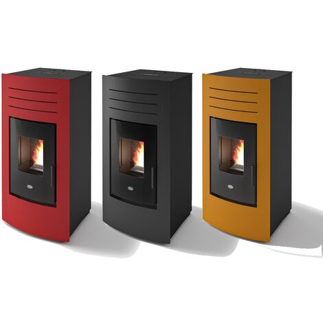 Termostufa a pellet Eva Calor Hydro 20 KW - - Rosso (1/5)
