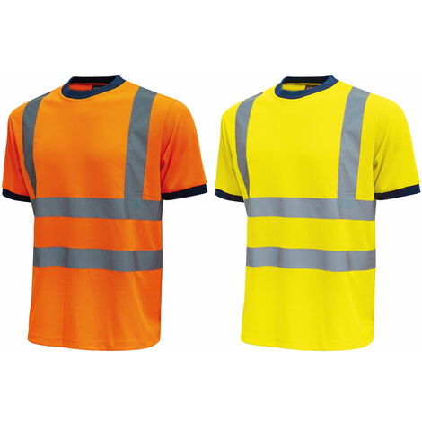 T-shirt alta visibilità U-Power Glitter - M - Arancione