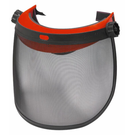 Visiera decespugliatore professionale protettiva a rete con elastico