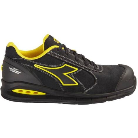 Scarpe antinfortunistiche basse Diadora Run Net Airbox Master Low S3 SRC ESD - 46 - Nero/Giallo