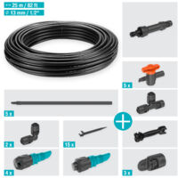 GARDENA Kit irrigazione a goccia: set completo per irrigare orti e aiuole fino a 60 m² Micro-Drip-System (13450-20)