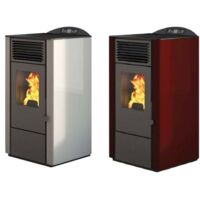 Stufa a pellet 9,5 kW Punto Fuoco Lory - - Rosso