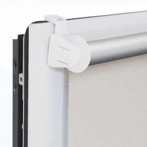 Allesin Store Enrouleur occultant sans percage, Isolant et Thermique, Rideau occultant pour Fenêtres et Portes, 45x120cm, Crème