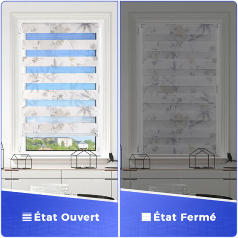 Store Jour/nuit Zero Home - Sans Perçage, Protection Intimité, Sur Mesure Jusqu'à 220cm - Ecru