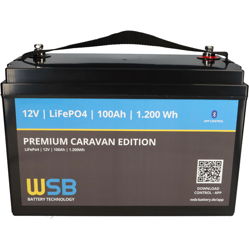 WSB LiFePO4 Akku 12V (12,8V) 100Ah Caravan Edition Bluetooth