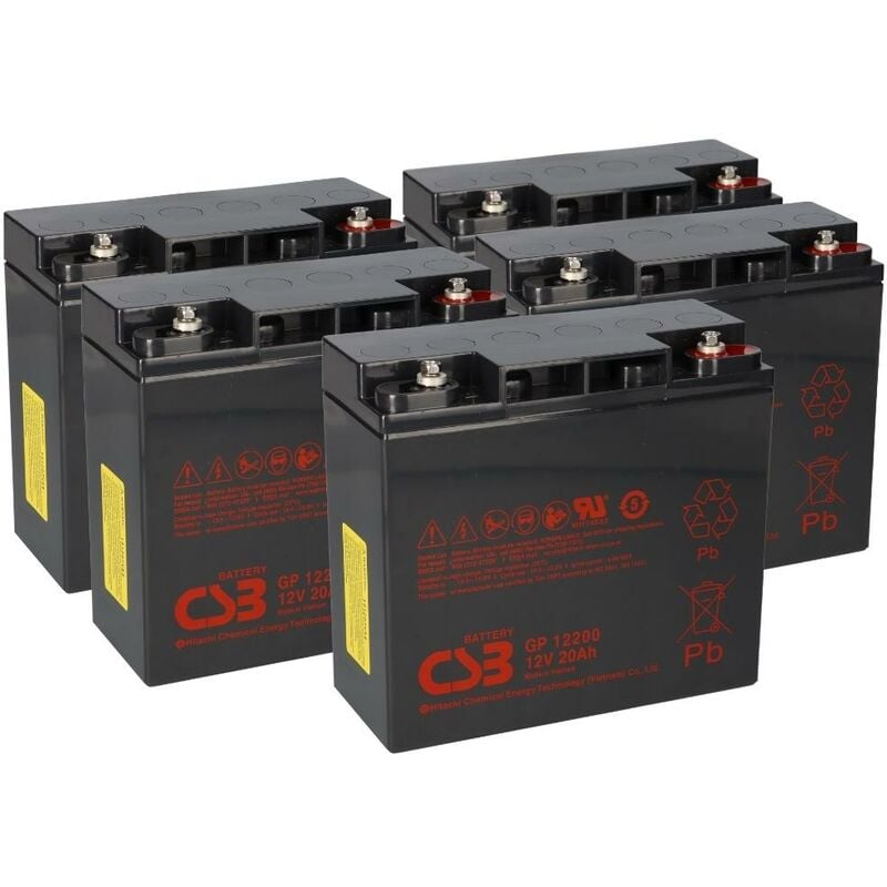 5x Akku Batterie 12V 20Ah kompatibel Elektroroller E-SCOOTER 60V SXT Viper