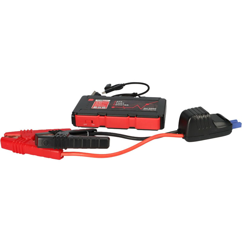 Kraftmax QC3000 Jumpstarter USB Starthilfe Auto Powerbank + Case, 86