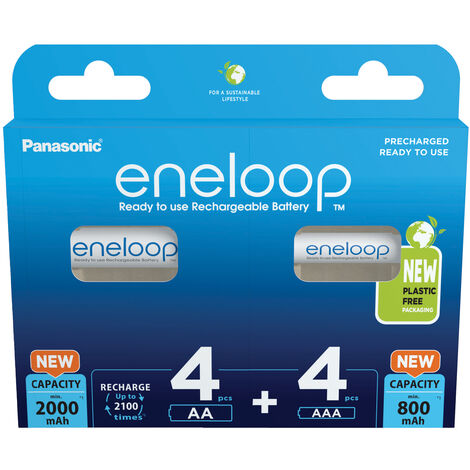 eneloop Kombipack BK-KJMCDE44E 4x AA + 4x AAA eneloop Zellen (1/5)