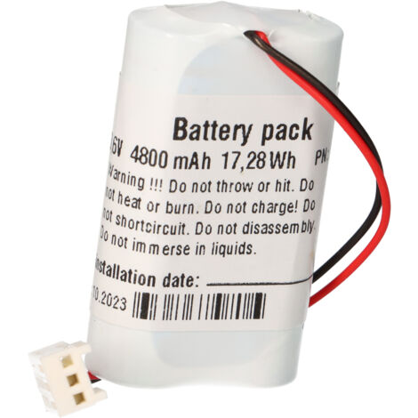 Lithium Batteriepack mit Kabel und Molex Stecker Mignon AA Zellen 3,6V 4800mAh (1/5)