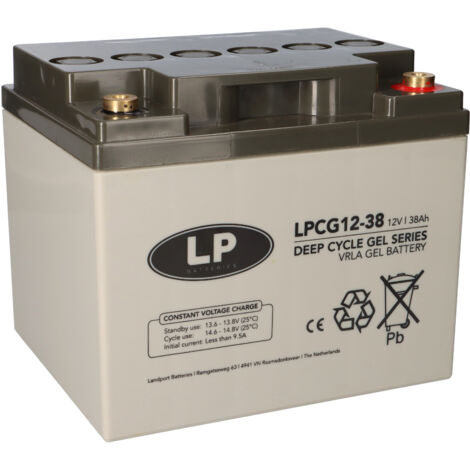 Landport LPCG12-38 VRLA GEL Akku 12V 38Ah wartungsfrei (1/5)