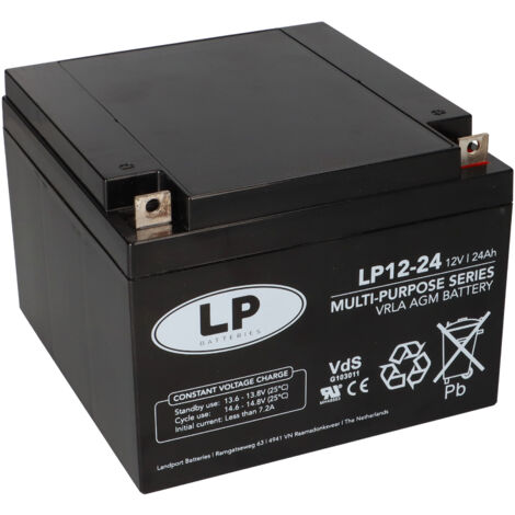 Landport Bleiakku 12V 24Ah AGM Batterie NSA LP12-24 T3 VdS