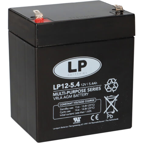 Landport Bleiakku 12V 5,4Ah AGM Batterie NSA LP12-5,4 T1