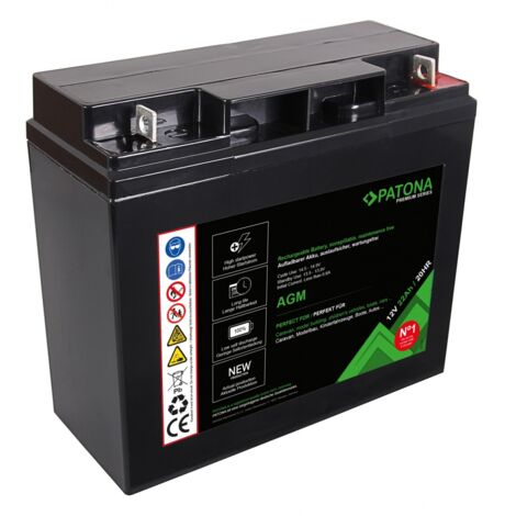 PATONA Premium AGM Blei Akku 12V 22Ah 20HR 1800 Zyklen (1/5)