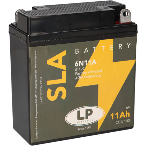 Batterie AGM SLA 6V 11Ah für Motorrad Startbatterie MS 6N11A