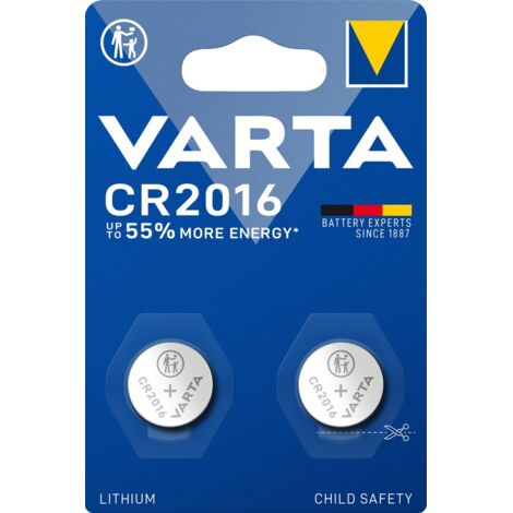 Varta Knopfzelle CR2016 3 V 2 St. 87 mAh Lithium LITHIUM Coin CR2016 Bli 2