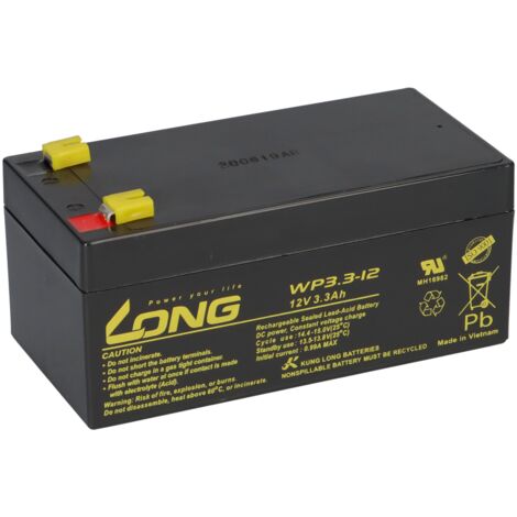 A Kung Long Bleiakku Batterie WP3.3-12 12V 3,3Ah AGM Blei Vlies wartungsfrei