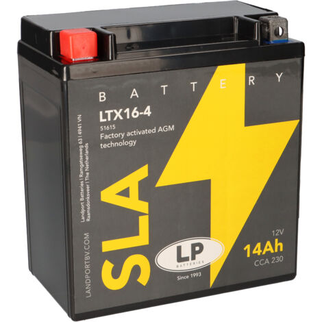 Batterie AGM SLA 12V 14Ah für Motorrad Startbatterie MS LTX16-4
