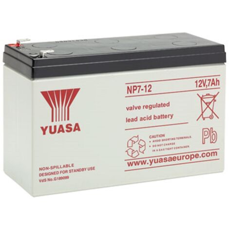 2 Amazon.de von Yuasa Blei-Akku NP7-12 Pb 12V 7Ah VdS, Faston 4,8mm