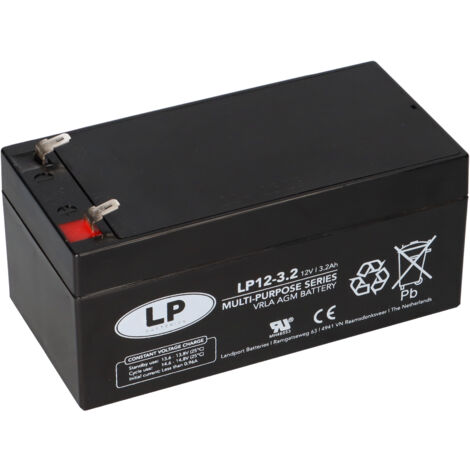 Landport Bleiakku 12V 3,2Ah AGM Batterie NSA LP12-3,2 T1