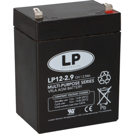 Landport Bleiakku 12V 2,9Ah AGM Batterie NSA LP12-2,9 T1