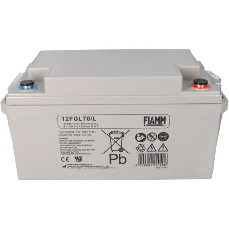Batterie Hermétique Au Plomb 12V 70Ah Fiamm FGL – Longue Durée De Vie, Sans Entretien – Pour Alarme, UPS, Énergies Renouvelables - 11