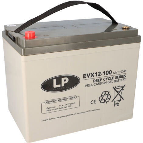 Landport LP EVX12100 12V 100Ah Deep-Cycle AGM-GEL Batterie