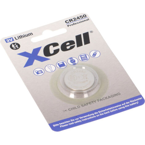XCell CR2450 Lithium-Knopfzelle 3V – 1er Blister (1/5)