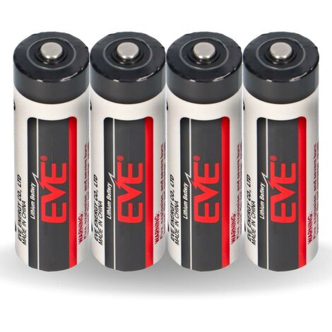 4x EVE ER14505 AA Lithium-Thionylchlorid 3,6V 2400mAh Batterie (1/5)