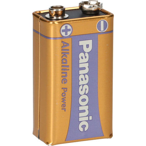 2x Panasonic 9V Block Alkaline Power 9V Batterie Blister