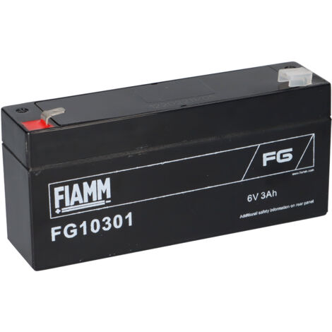 Fiamm Blei-Akku FG10301 6V 3000mAh Pb Faston 4,8mm (1/5)