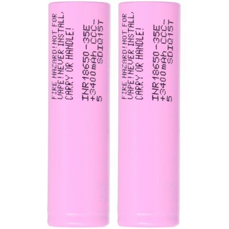 2x Samsung INR18650-35E 3500mAh 3,7V - 18650 Akku