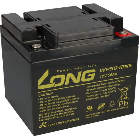 Kung Long Akku 12V 50Ah Pb Batterie AGM WP50-12NE zyklenfest