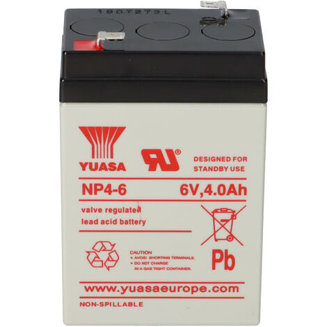 Yuasa NP4-6 AGM Batterie / Bleiakku 6V 4Ah