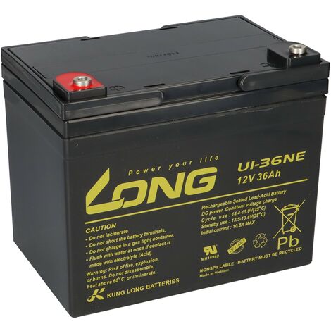 Kung Long Akku 12V 36Ah Pb Batterie Bleigel U1-36NE zyklenfest