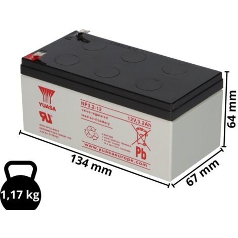 Yuasa Blei-Akku NPH5-12 Pb 12V / 5Ah Hochstromakku, Faston 6,3