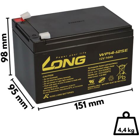 Akku kompatibel Revoluzzer 20 Plus E-Scooter 48V 4x 12V 14Ah AGM Blei Accu wie 15Ah