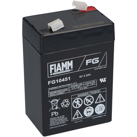 Fiamm Blei-Akku FG10451 Pb 6V / 4,5Ah Faston 4,8mm (1/5)